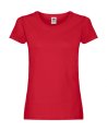 Goedkope Dames T-shirt Fruit of the Loom Lady fit 61-420-0 Red